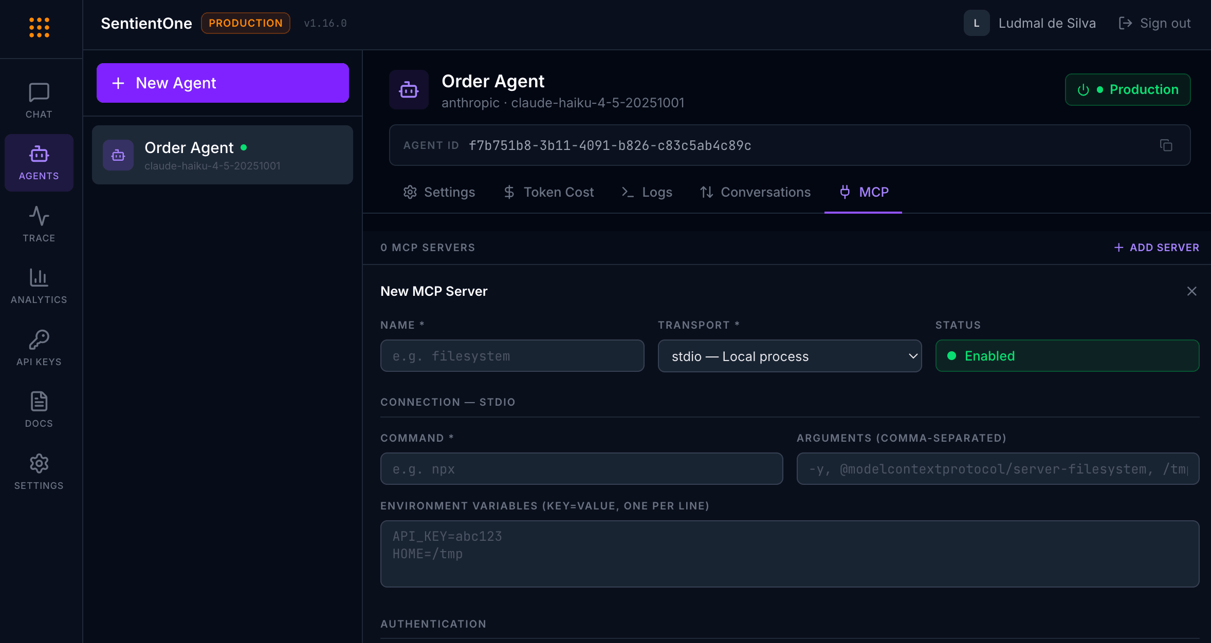 MCP Server Registration in SentientOne